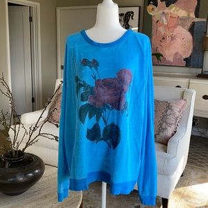 Wildfox Oversized Flower Sweatshirt